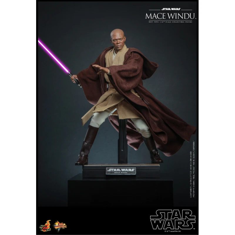 In Stock Original HotToys MMS681 Star Wars Mace Windu 1/6 Animation Action Figure Toy Gift Model Collection Hobby