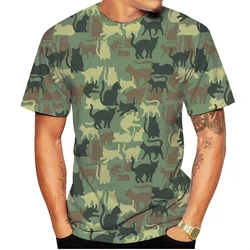 Nuova maglietta stampata in 3D mimetica per uomo campeggio all'aperto Casual manica corta Camo sport palestra Fitness soldati T-Shirt abbigliamento