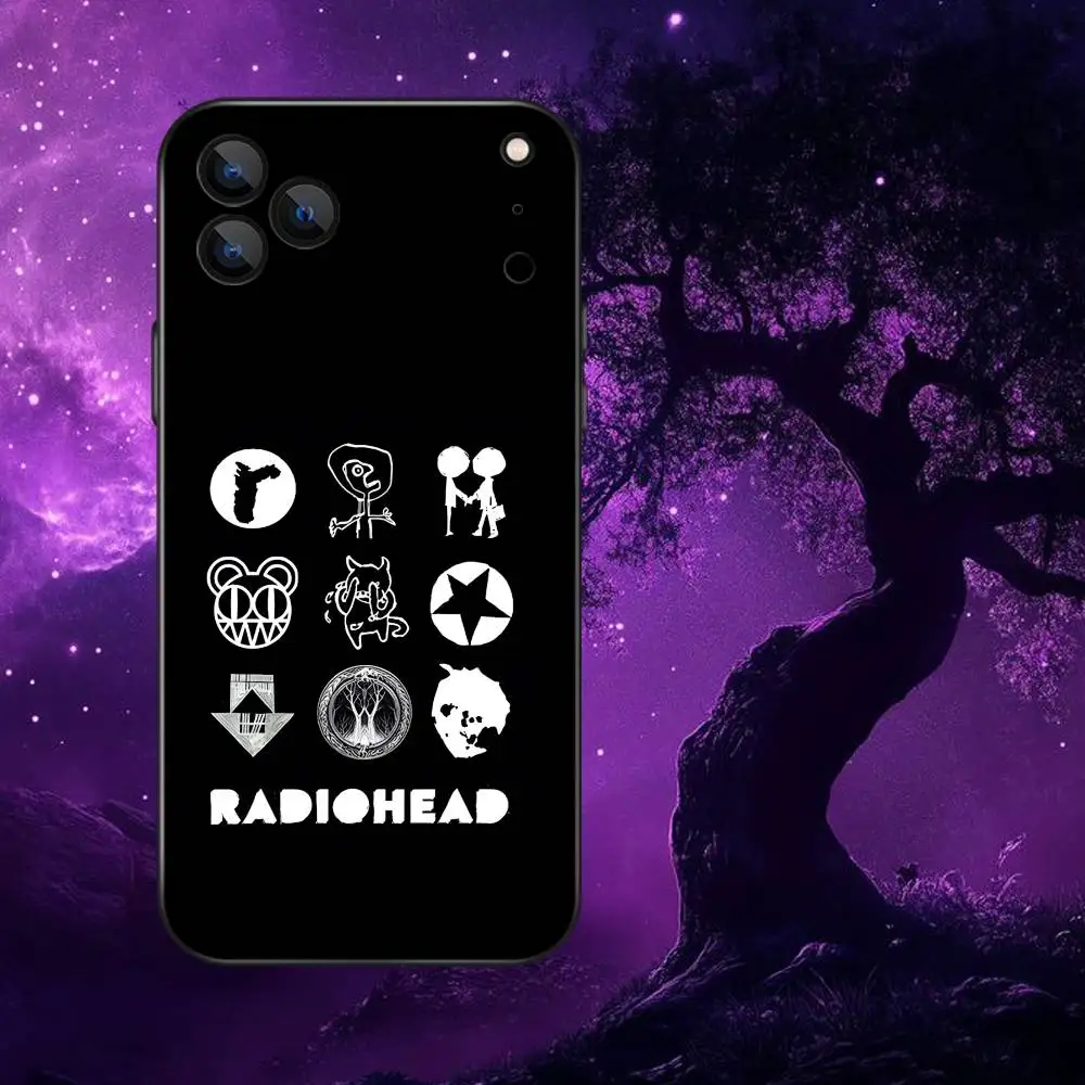 Funda de teléfono Radiohead Rock Band para iPhone 17,16,15,14,13,12,Pro,Max,Plus,E,SE4,Air,Mini caja suave negra