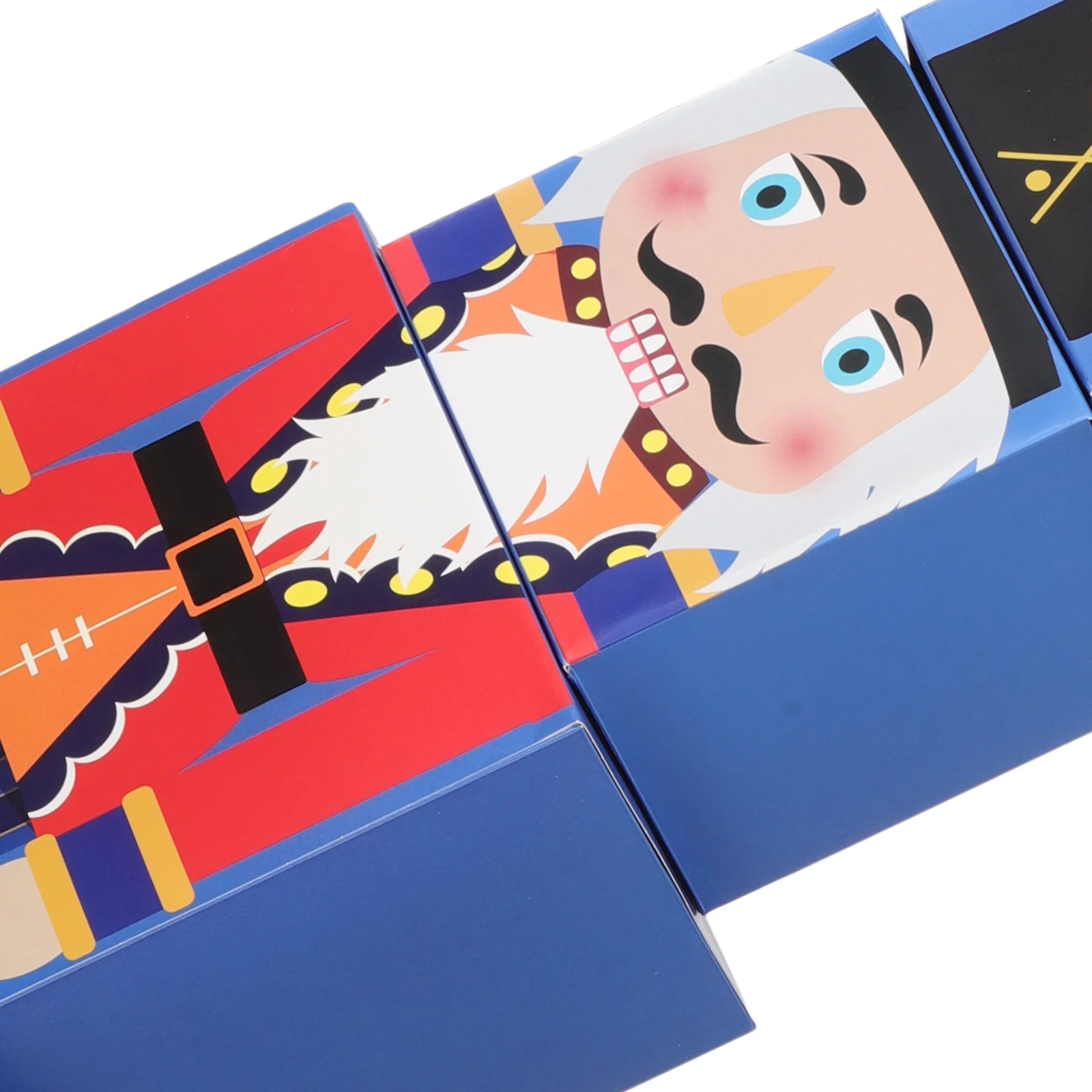 1Set Kotak Natal Nutcracker yang Dapat Ditumpuk, Kotak Penyimpanan Hadiah Dekoratif untuk Liburan, Kotak Hadiah yang Dapat Ditumpuk untuk Pesta