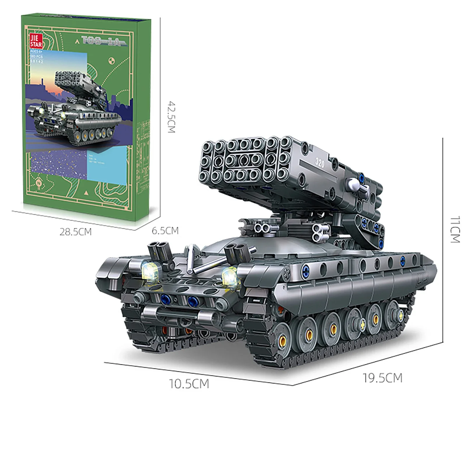 

TOS-1A Тяжелая ракетная установка, военные классические танковые строительные кирпичи MOC 58142, современная военная модель, блоки, игрушка в подарок для детей, мальчиков и детей