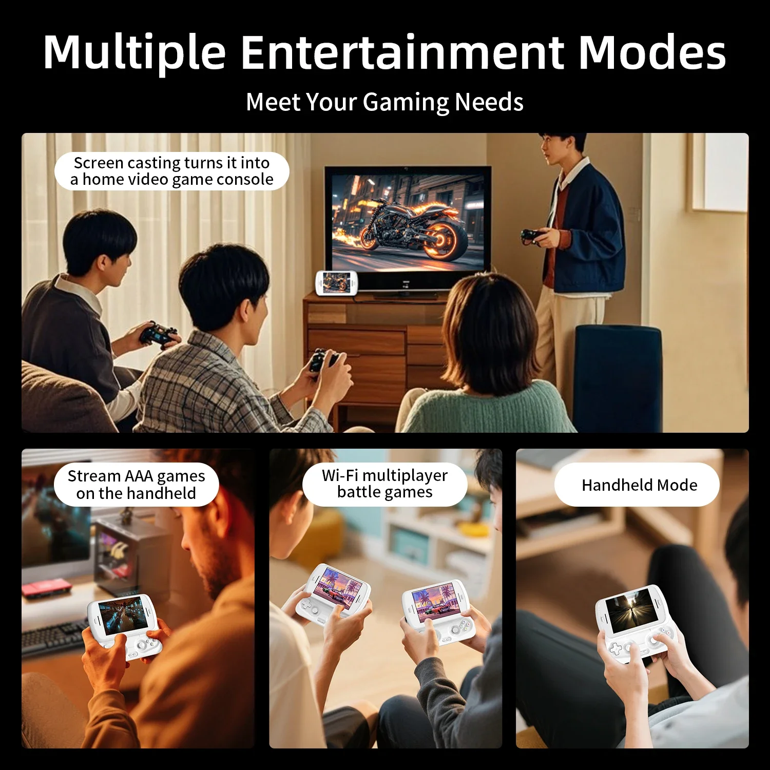 ANBERNIC RG Slide RGSlide Ретро игровой плеер Ретро портативная игровая консоль Android13 4,7-дюймовый экран 120 Гц PSP PS2 игра AI