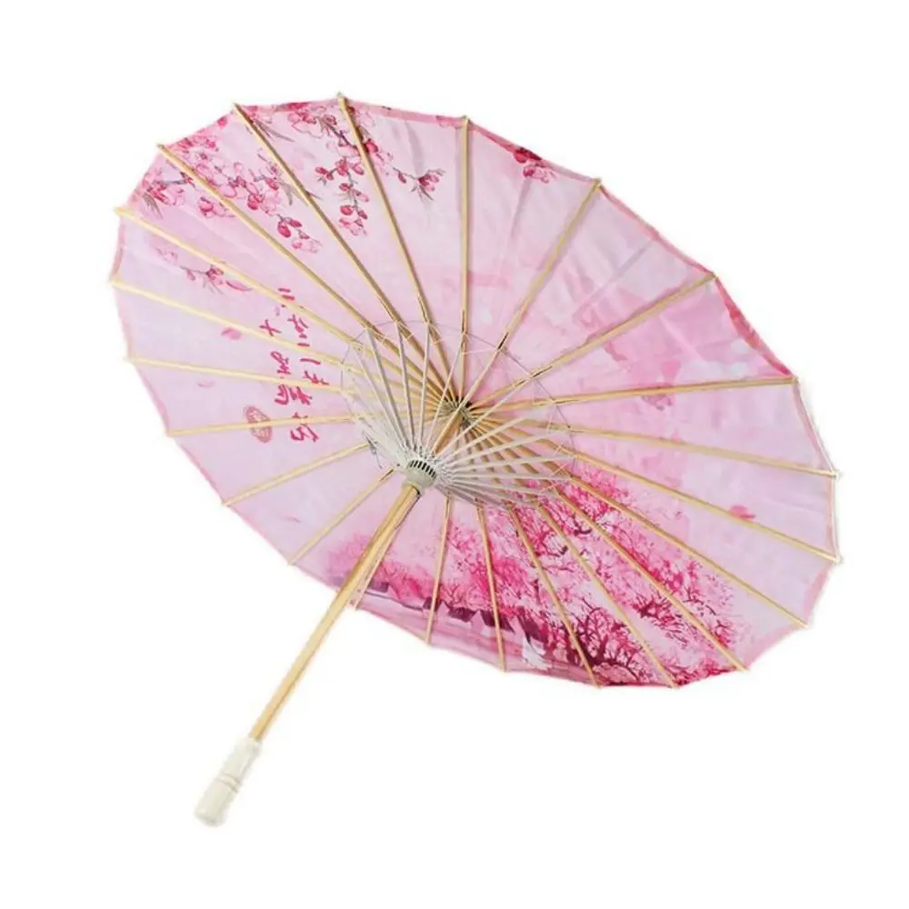 56cm Umbrella Fan Chinese Antique Style Silk Cloth Cosplay Hanfu Oil Paper Umbrella 10 Colors Prop Dance Umbrella