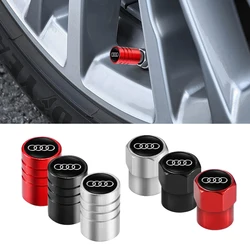 4Pcs Car Tire Valve Caps Metal Styling Tyre Air Stems Cover For Audi Quattro Sline A3 A4 A6 A5 Q5 A1 Q7 Q3 Q2 Q8 A7 A8 TT S1