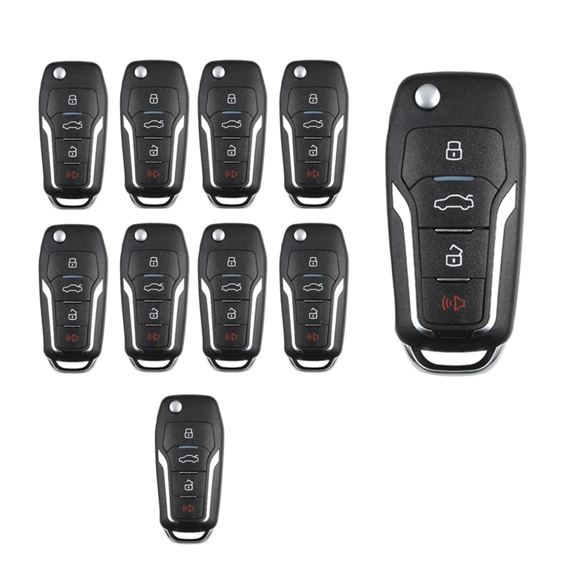 XEFO01EN Car Remote Key For Ford Flip 4 Buttons Built-In Super Chip English Version VVDI Mini Key