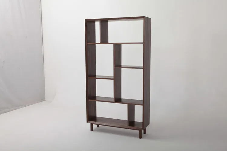 Black walnut, all solid wood bookcase, modern bookshelf, high-grade black walnut decorative cabinet locker