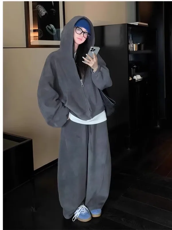 plus-size-women's-sportswear-set-300-pounds-american-loose-hoodie-wide-leg-pants-two-piece-set-spring-autumn-casual-sportswear