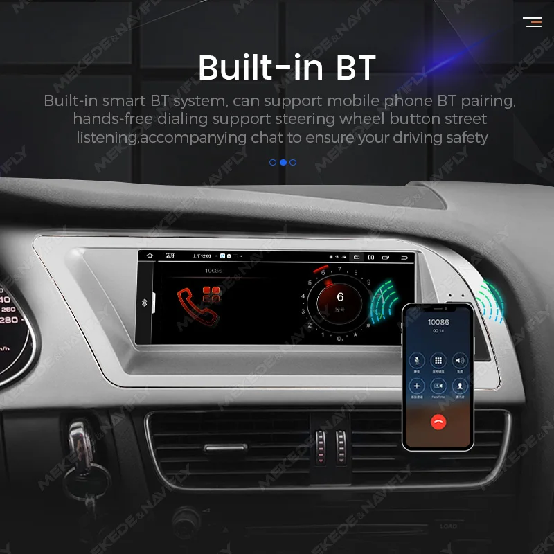 8.8INCH Android All in one Auto Car Multimedia For Audi a4 b8 audi A4L 2009-2017 Car Radio GPS Navi For CarPlay Android Auto DSP