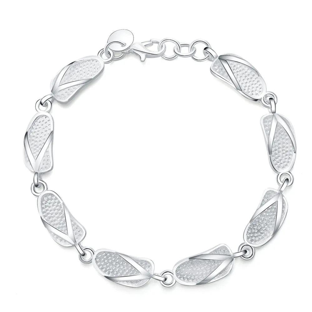 European and American fashion exquisite 925 silver jewelry women's slippers and girl's bracelet commemorative holiday gift