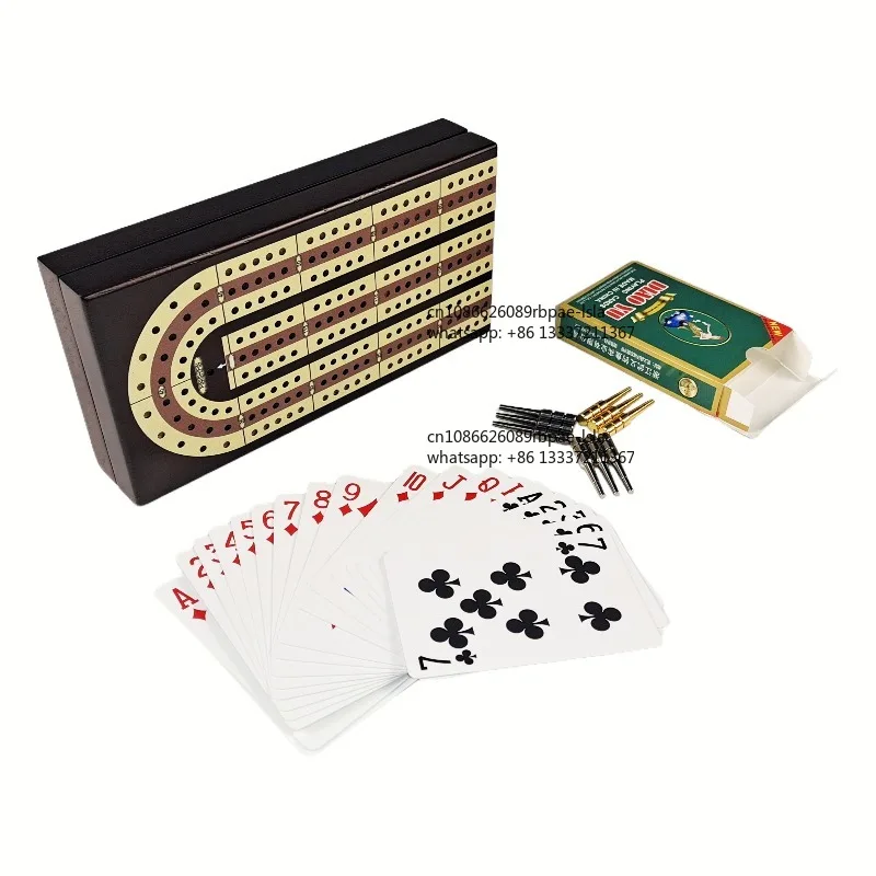 Best Selling Children's Wooden Cribbage Card Game Scoreboard Chess Table Design Indoor Use High Quality Durable Eco-Friendly