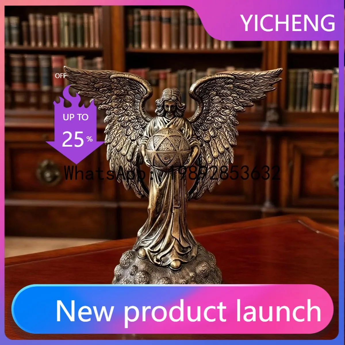 

Desktop decoration resin crafts retro wholesale imitation copper ornaments for home