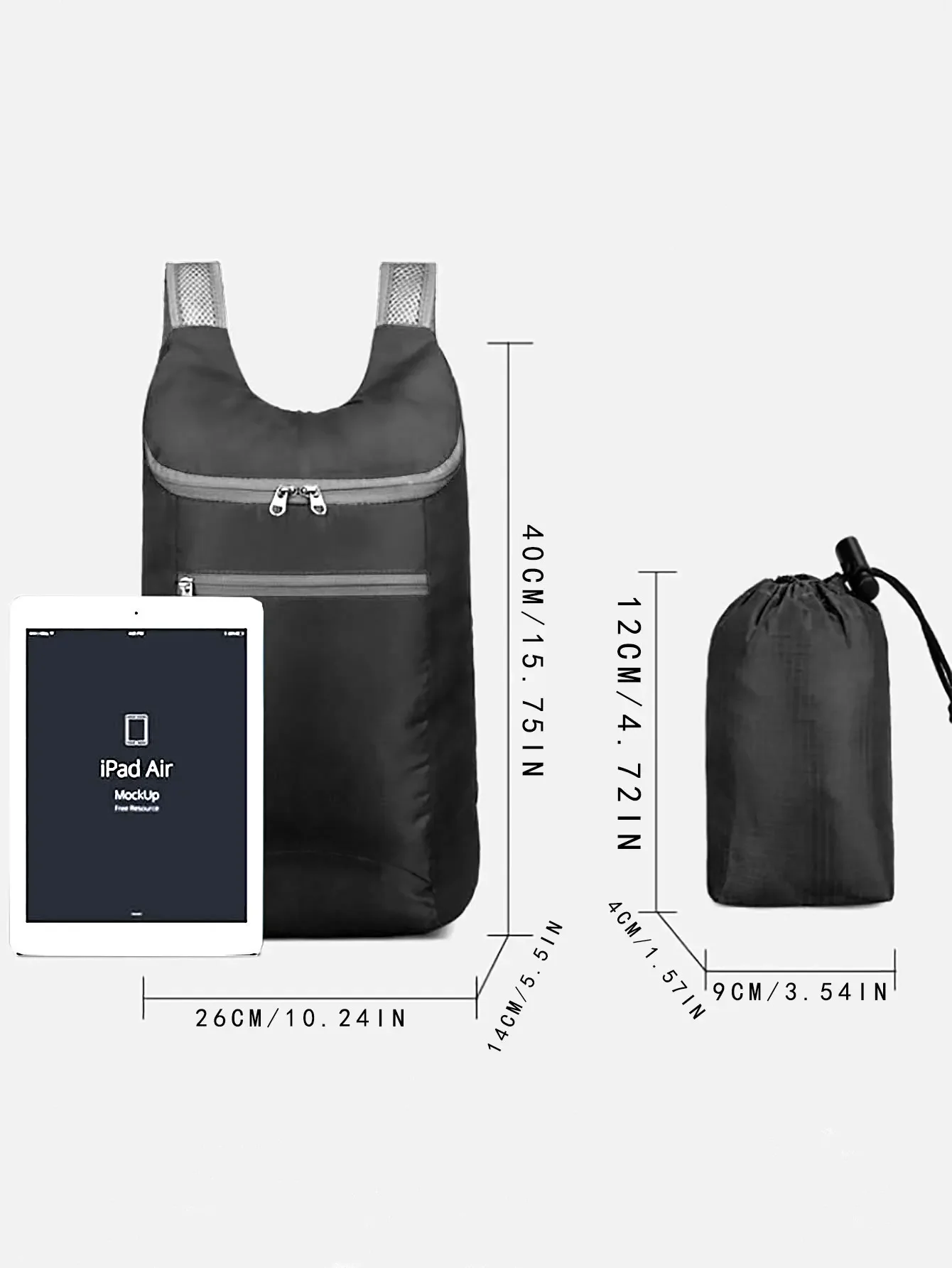 Borsa da viaggio per weekend da 1 pezzo, zaino leggero pieghevole impermeabile resistente allo strappo, zaino da viaggio d'affari di grande capacità, sportivo