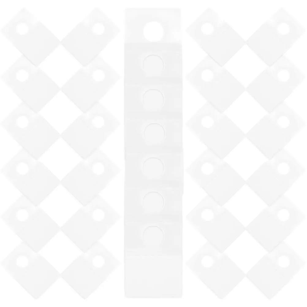 300 قطعة علامات التبويب المعلقة ذاتية اللصق واضح بولي كلوريد الفينيل الثقيلة لمتجر عرض البيع بالتجزئة البضائع الجدار الشنق علامات التبويب لزجة ثقب دائري #5