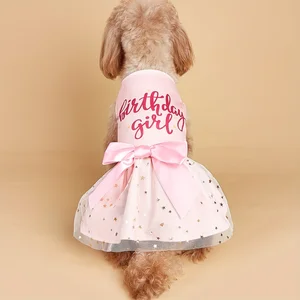 Siejoula Kleid mit Spitze, Hundekleidung, Haustierkleidung, Hunde -Pink -Tüll -Katzenkleidung, Welpenkleider, Geburtstagskostüm, Welpenkleidung 10 Hauptverkauf Tutu Hund - №6