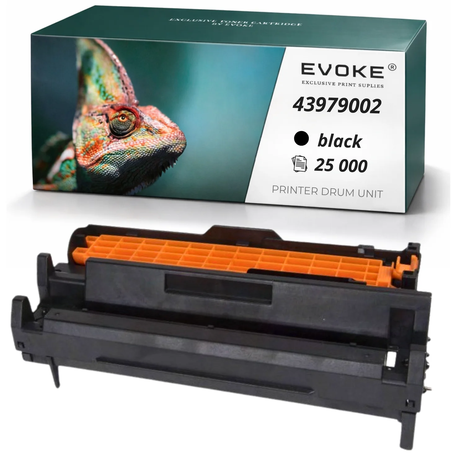 Evoke Compatibele Trommel voor Oki D410 43979002 Zwart 25000 Pagina's B410Dn B420Dn B430D B430Dn B440Dn