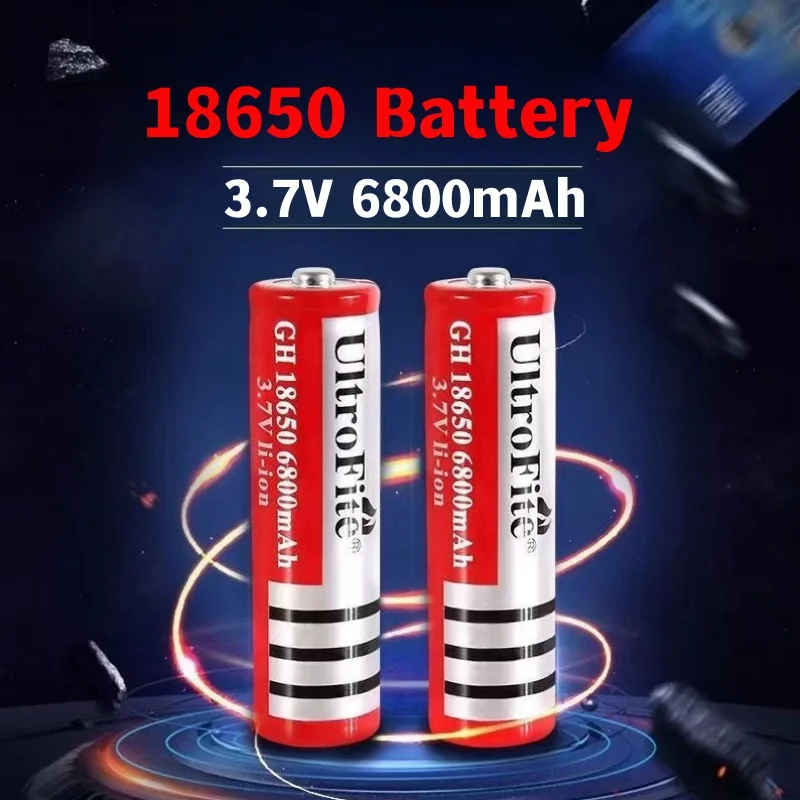 18650 Recharable Battery 3.7V 6800 MAh 18650 Rechargeable Lithium-ion Battery 3.7V For LED Flashlights