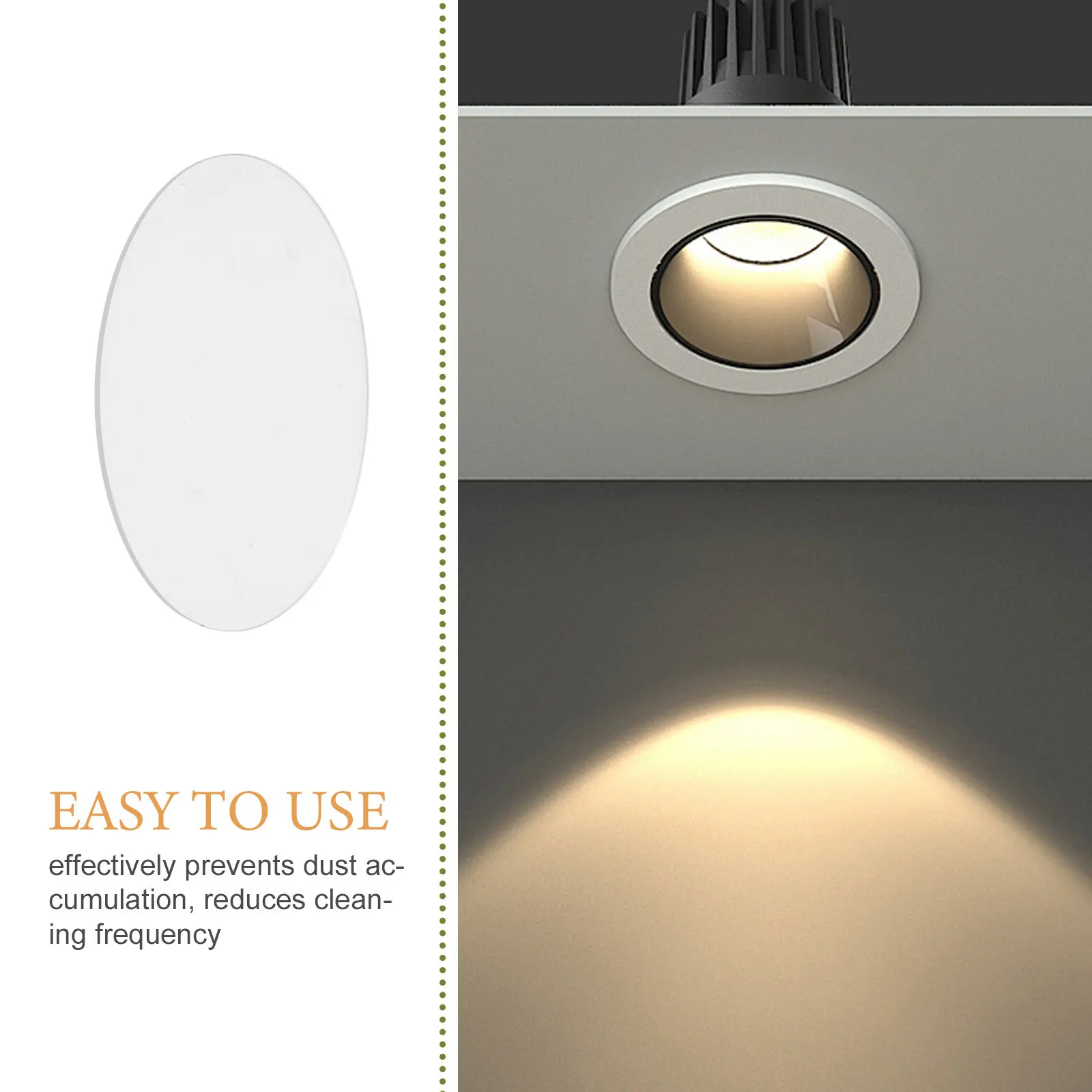10Pcs Floodlight Acrylic Lamp Shade Covers Clear Round 15Cm Diameter 2Mm Thick Heatproof Lens Replacement for Garden Patio