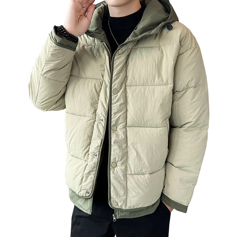 

Casual Hooded Cotton-Padded Jackets New 2025 Autumn Winter Men's Thicken Parkas Outwear Windproof Warm Coats Youth Tops Clothing