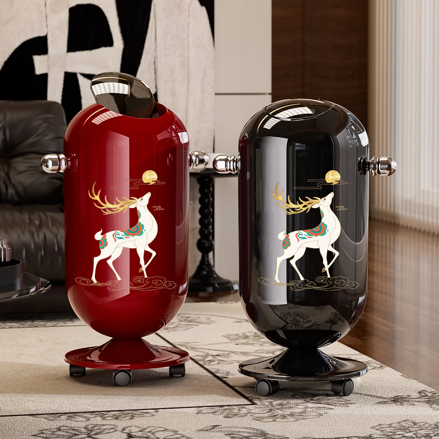 

Мусорное ведро с откидной крышкой имеет съемную конструкцию, что обеспечивает удобство перемещения. Это вместительная, стильная и высококачественная вещь.