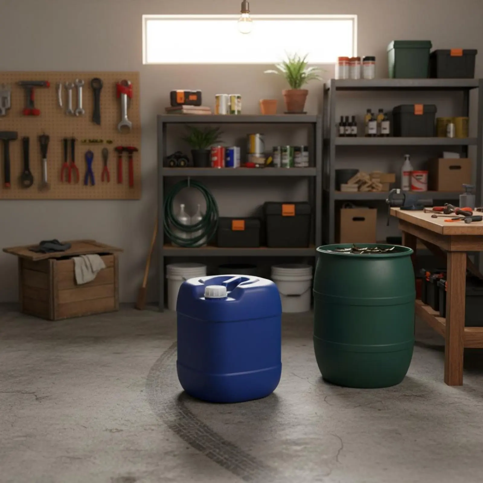 

Large Capacity Chemical Barrel Easy to Carry Sturdy Duty Plastic Jug Stackable Water Container Leak-Secure Closure Water Storage