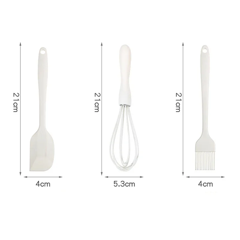 Silicone Cream Spatula Kitchen Pastry Blenders Non-stick Baking Oil Brush Cake Mixer Scraper Butter Spreader Whisk for Cooking