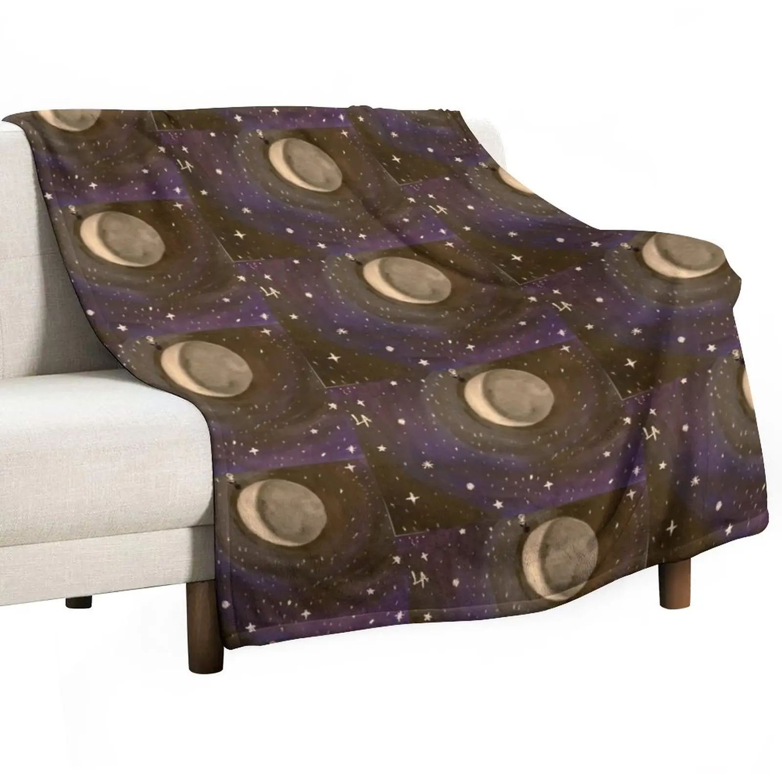 

Moon Phase IV Waning Crescent Throw Blanket Luxury Throw Blanket Travel Blanket Extra Large Throw Blanket