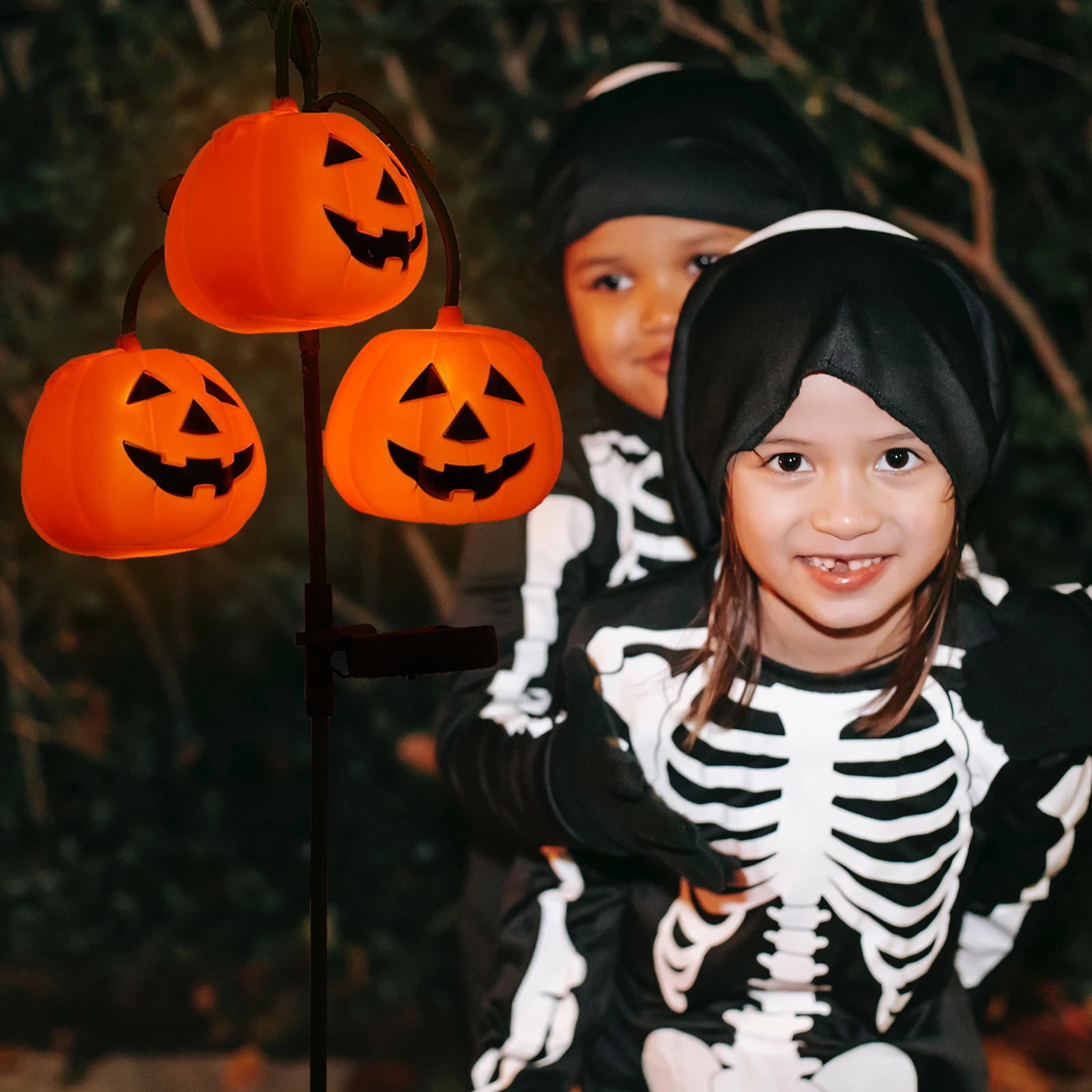 Halloween Pumpkin Landscape Lights Solar Powered Ground Inserting Lamp nament Outdoor Decorations LED Garden Lighting Festival