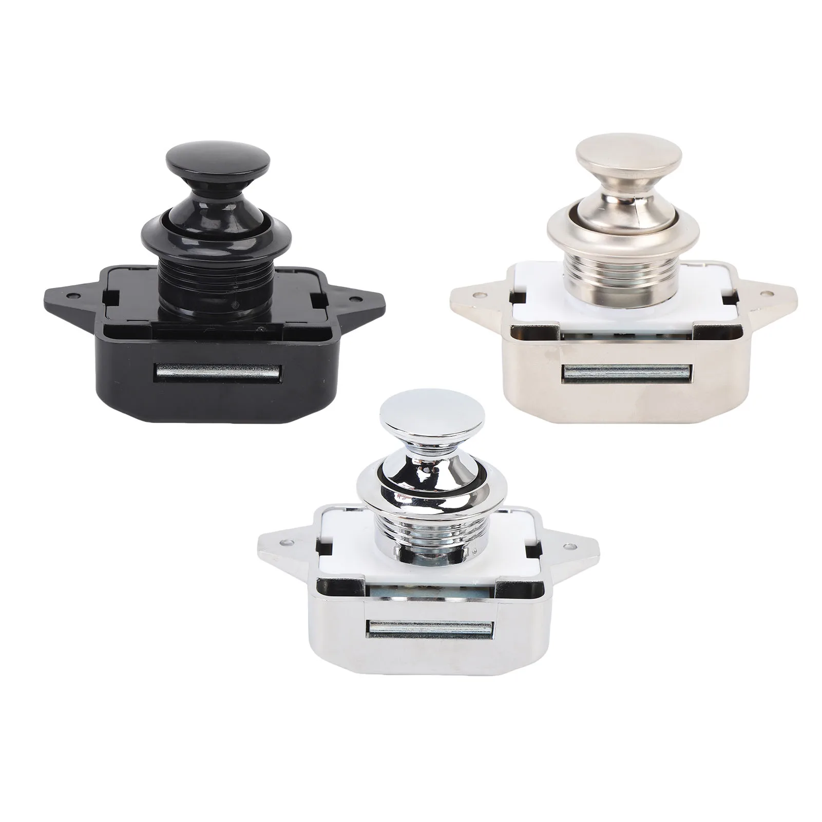 

Cabinet Door Knob Lock Cabinet Door Push Button Zinc Alloy Exquisite Cupboard Door Knob Lock for RV Motorhome