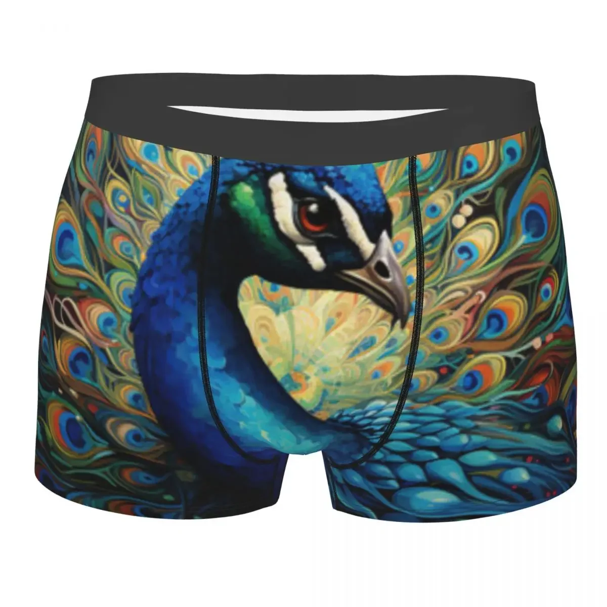 Men's Underwear Underpants Colorful Peacock Men Boxer Shorts Elastic Male Panties