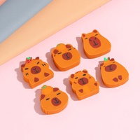 50Pcs Animal Pencil Eraser Creative Cute Capybara Rubber Erasers Kawaii Office Supplies Student Stationery Gifts
