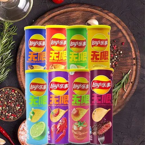 Lay's Potato Chips 3.18oz(90g)*2 bottles Leisure TV series satisfy cravings, office puffed snacks