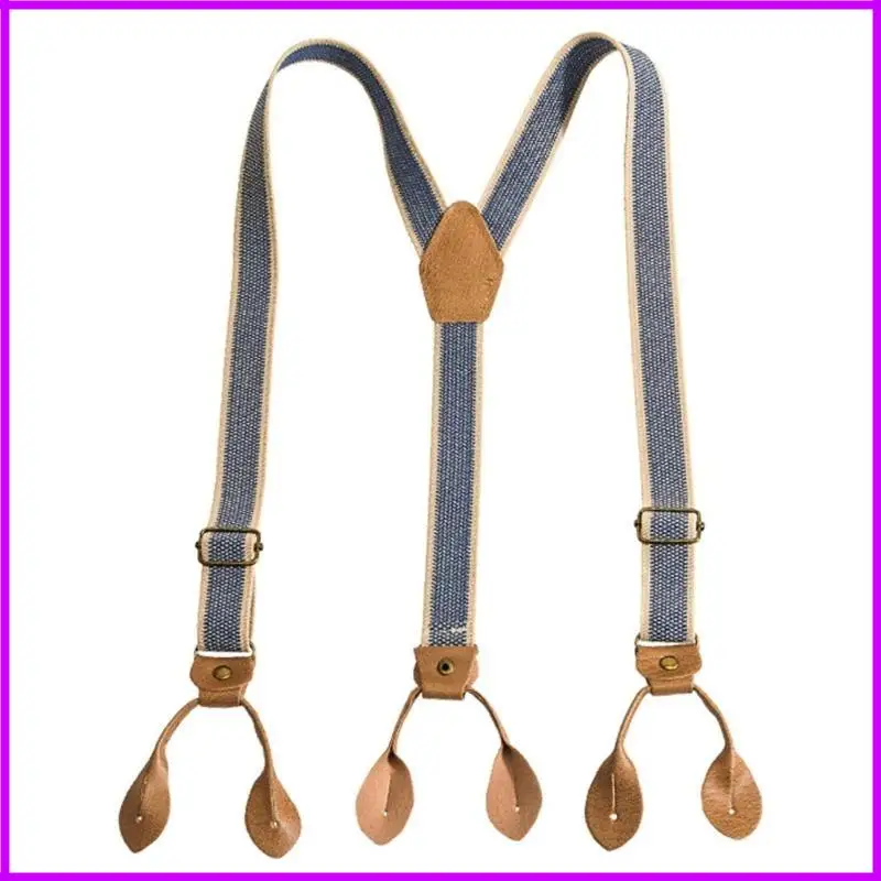 أزرار أنماط بريطانية عتيقة الحمالات قابلة للتعديل الطول الحداثيات المضادة للرجال والنساء #5