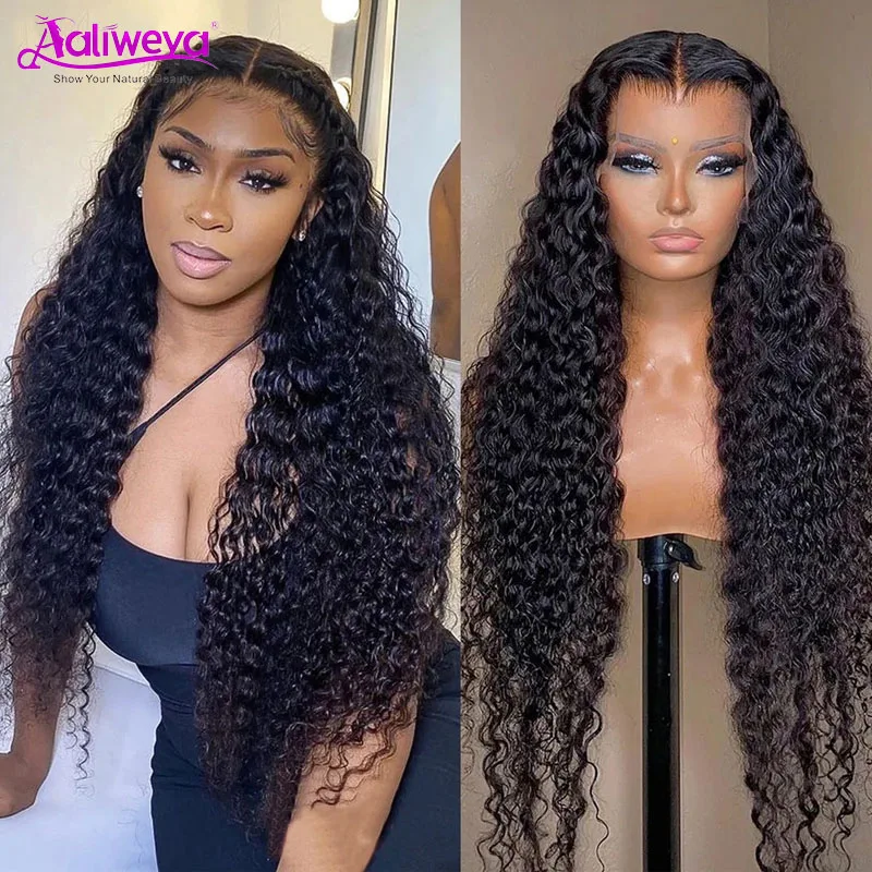 

Deep Wave 13x6 Lace Frontal Human Hair Wigs For Women Deep Wave Hd Transparent Curly Lace Front Human Hair Wig 360 Full Lace Wig