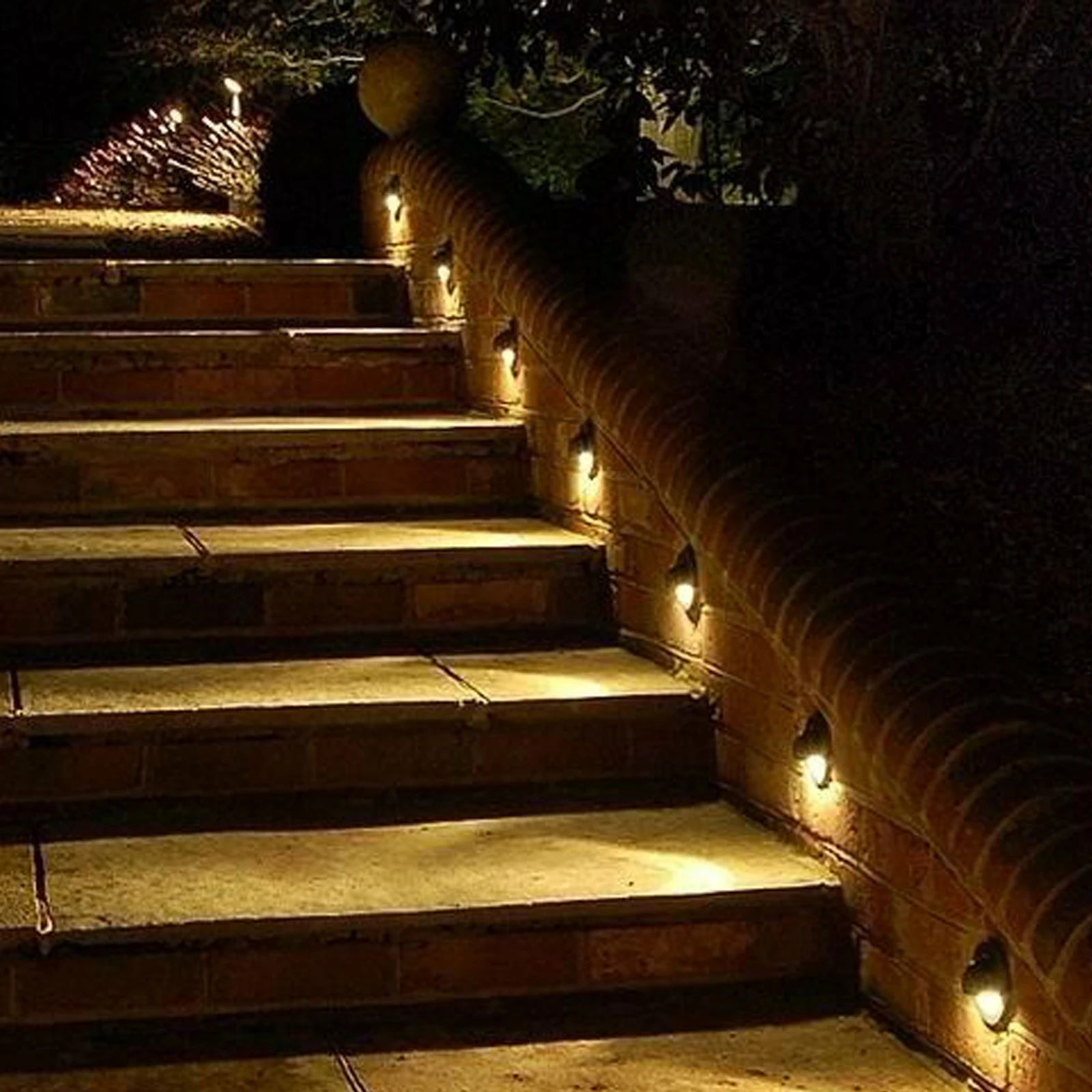 FVTLED 35mm Half Moon LED Deck Lights IP67 lampade da giardino impermeabili per esterni decorazione luci da cortile