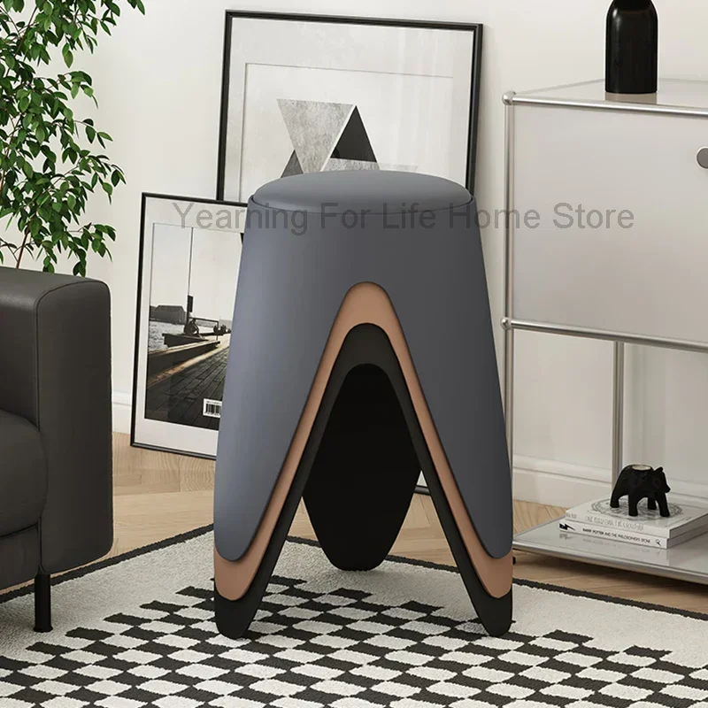 

Ultralight Modern Living Room Stool Round Bathroom Office Hallway Stool Living Room Sofas Dresser Pouffe Muebles Home Furniture