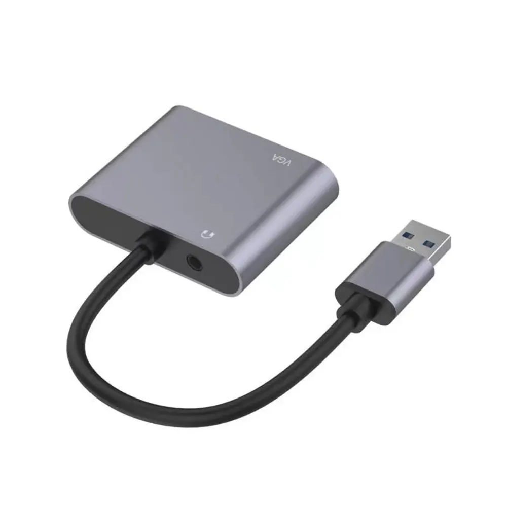 USB Ke Adaptor VGA Yang Kompatibel dengan HDMI 1920*1080P Konverter Multi-tampilan Output Ganda untuk Komputer Laptop Mac OS Windows 7/8/10/11