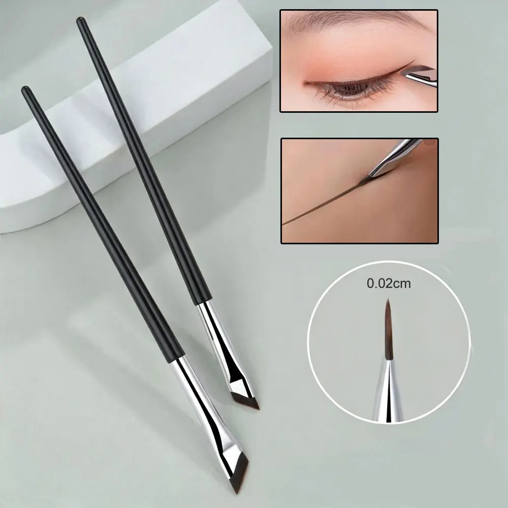 30Pcs Disposable Eyeliner Eyebrow Lip Brushes White Head Applicator With Angled Blade Brow Brush Makeup Tool Set view 6