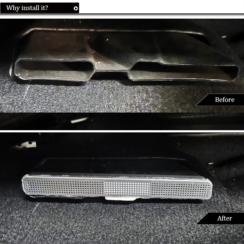 Stainless Steel ABS Seat AC Heat Floor Air Conditioner Duct Vent Outlet Grille Cover For Lexus RX NX ES UX