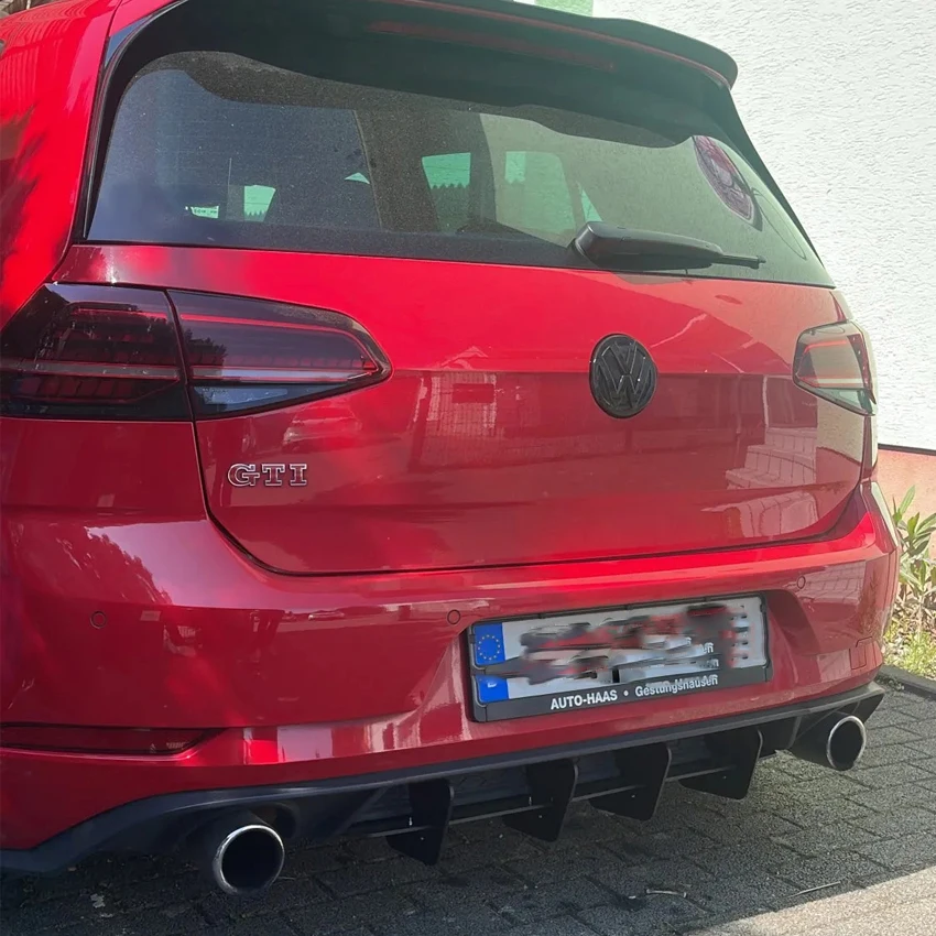 Számára VW Golf 6 MK6 gty MK6 R programozási nyelv Golf 7 MK7 Golf 7.5 gty MK7.5 2008-2021 autó hátsó Sebtömő Bocsát vmit Diffuzőr Ajak Pöffeszkedés splitters Alapanyag kits