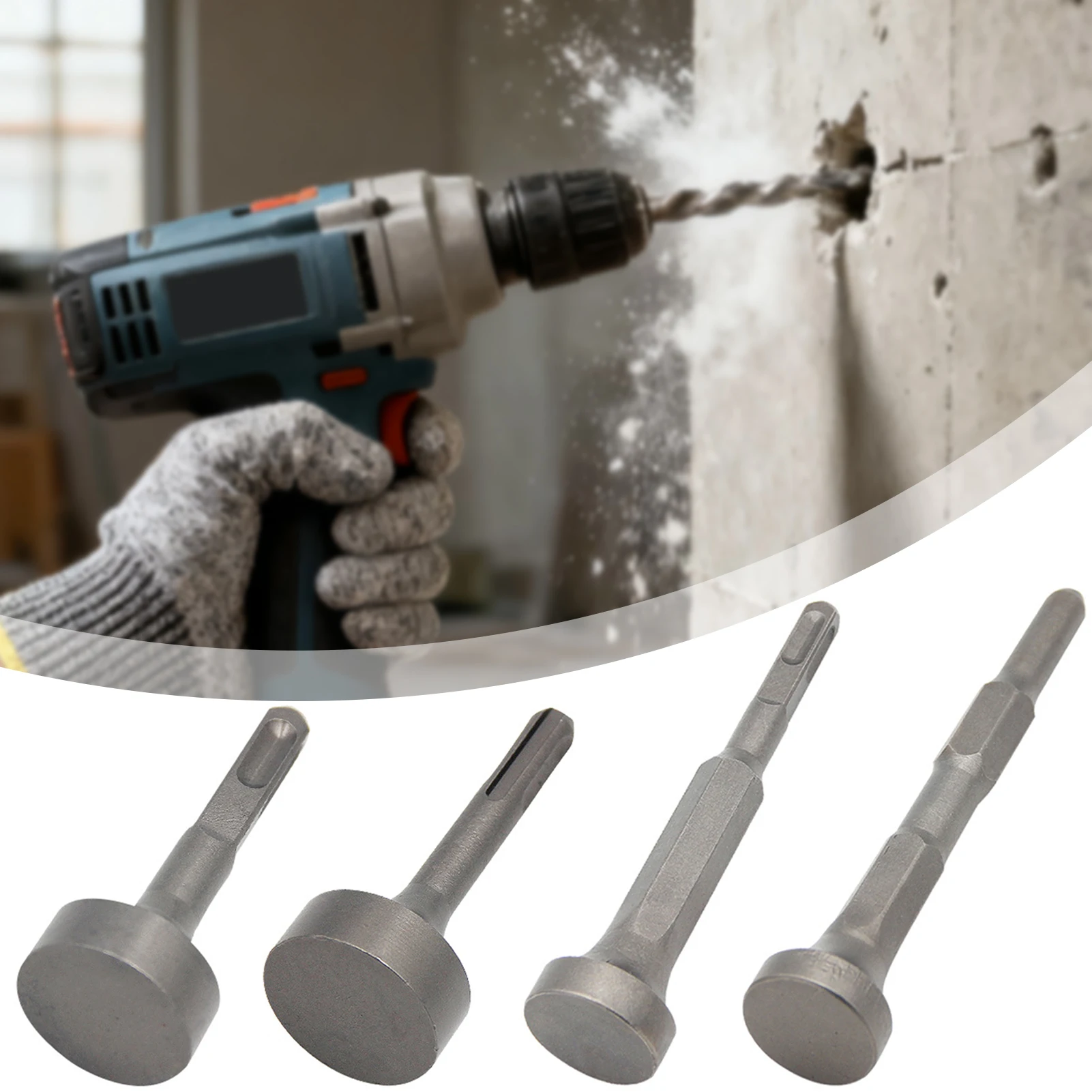 4-Type Ground Rod Driver Electric Hammer-Piling Hammer-Head Demolition Hammer-Tamper Heavy Duty Bits Socket Landscaping Tool