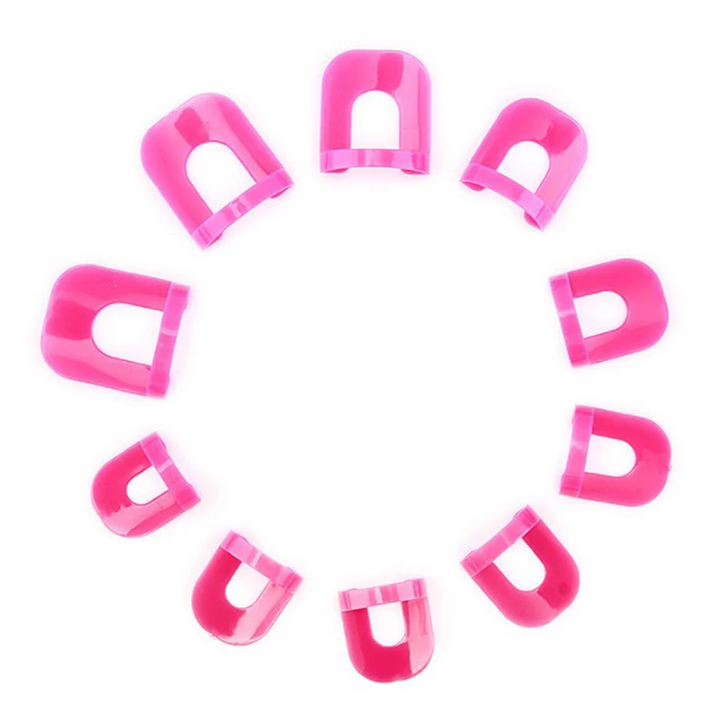 New【26pcs/set 10 Sizes G Curve Shape Varnish Shield Finger Cover Nail Protector】