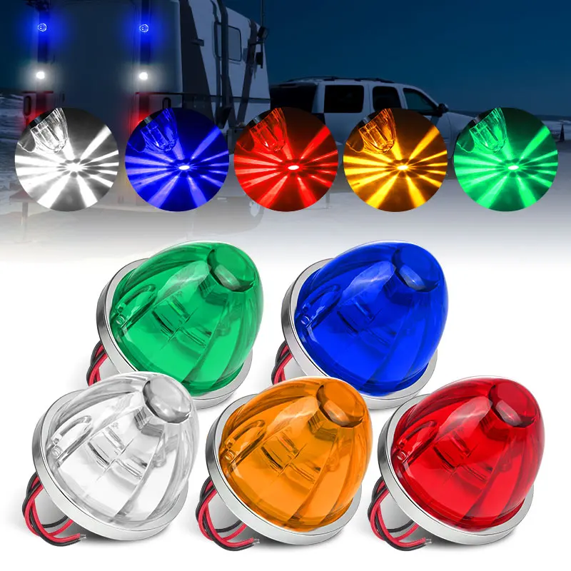 

4-дюймовые большие светодиодные арбузные фонари, боковые габаритные указатели поворота, сигнальная лампа для грузовика, прицепа, грузовика, фургона, каравана, автобуса 12 В 24 В