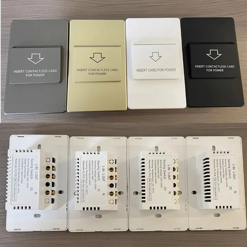 10pcs Smart Energy Save Switch Hotel 120mm Type High Frequency 13.56M IC Card Induction Switch 100-250V Wide Voltage 40A