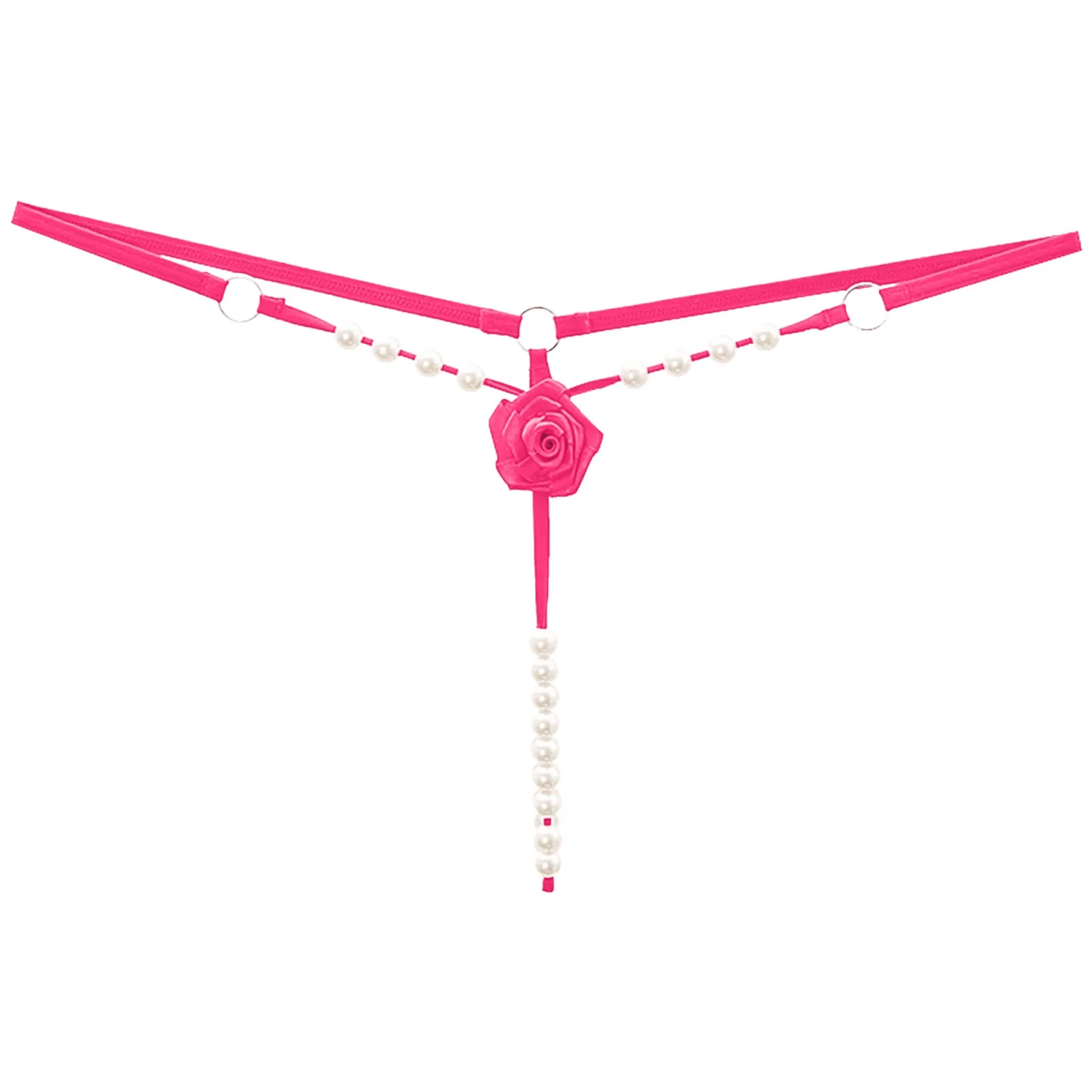 السيدات المنشعب افتتاح مثير سراويل الديكور الجوف خارج سيور النساء اللؤلؤ منخفضة الخصر المطرزة سيور مثير الملابس الداخلية #4