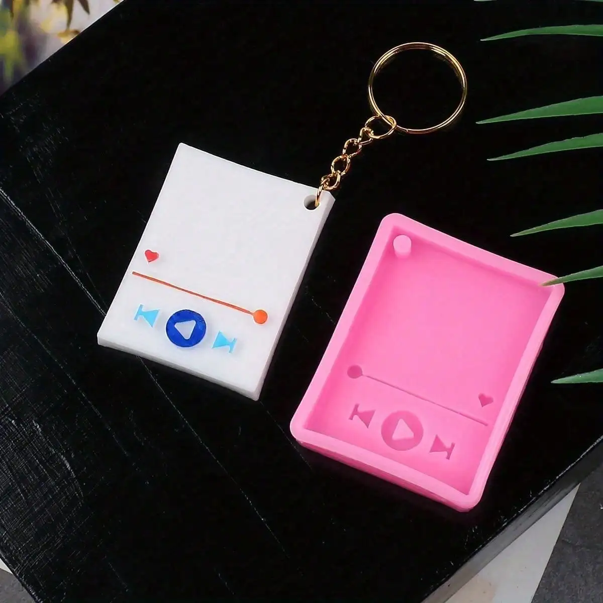 1PC Super Glossy Epoxy Resin Player Mold Keychain Casting Silicone Mould DIY Crafts Polymer Clay Jewelry Making Tool - Detail 1
