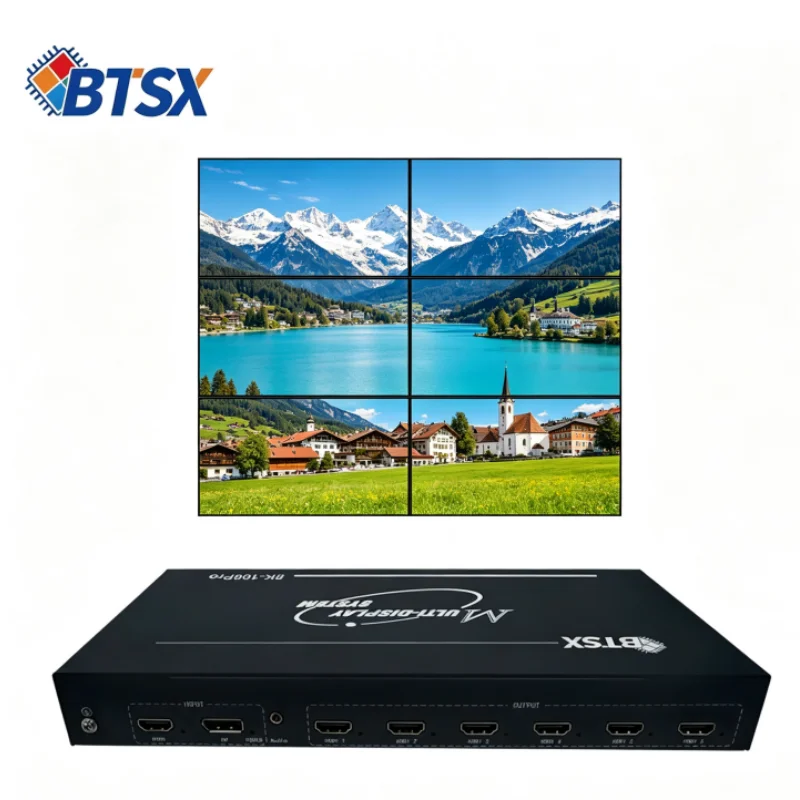 6 Channel 4K Output Splicing Box 28nm FPGA Full Hardware Low Latency Multi-units Parallel Cascade for Projection Fusion System