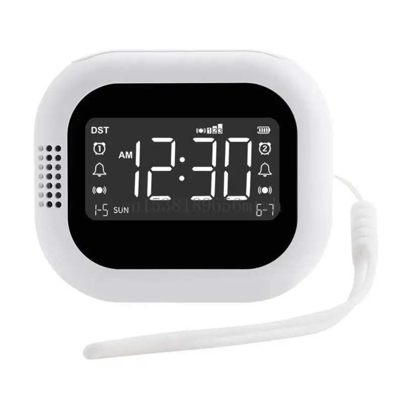 

Портативное путешествие ЖК -ЖК -дисплей Digital Vibrative Alarm с двумя аварийными сигналами перезаряжаемая батарея и звуки B03D