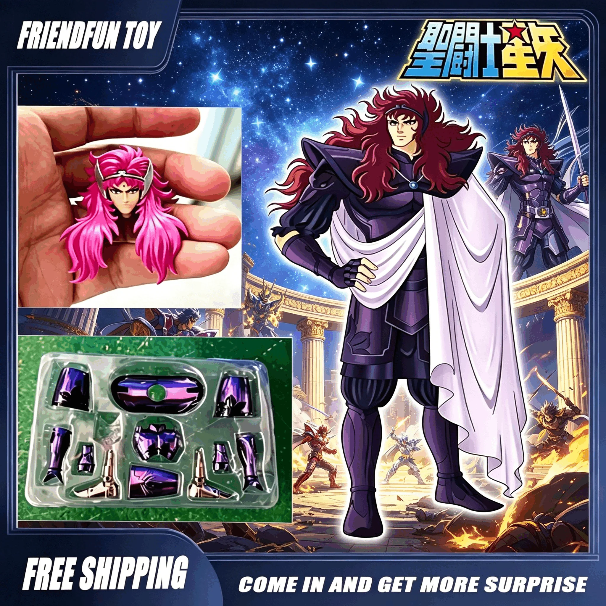 JM.MST Saint Seiya Myth Cloth EX Lotus Aghora Figura de Anime Cavaleiros de Prata do Zodíaco Fênix Ikki Bonecos de Ação Colecionáveis