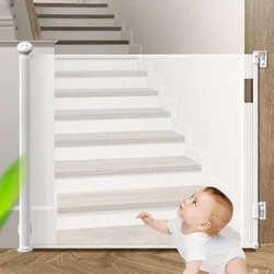 Tope de puerta de seguridad retráctil para Protección Infantil, puerta extraancha extraíble para aislar escaleras, seguridad y protección para perros altos y Mascotas