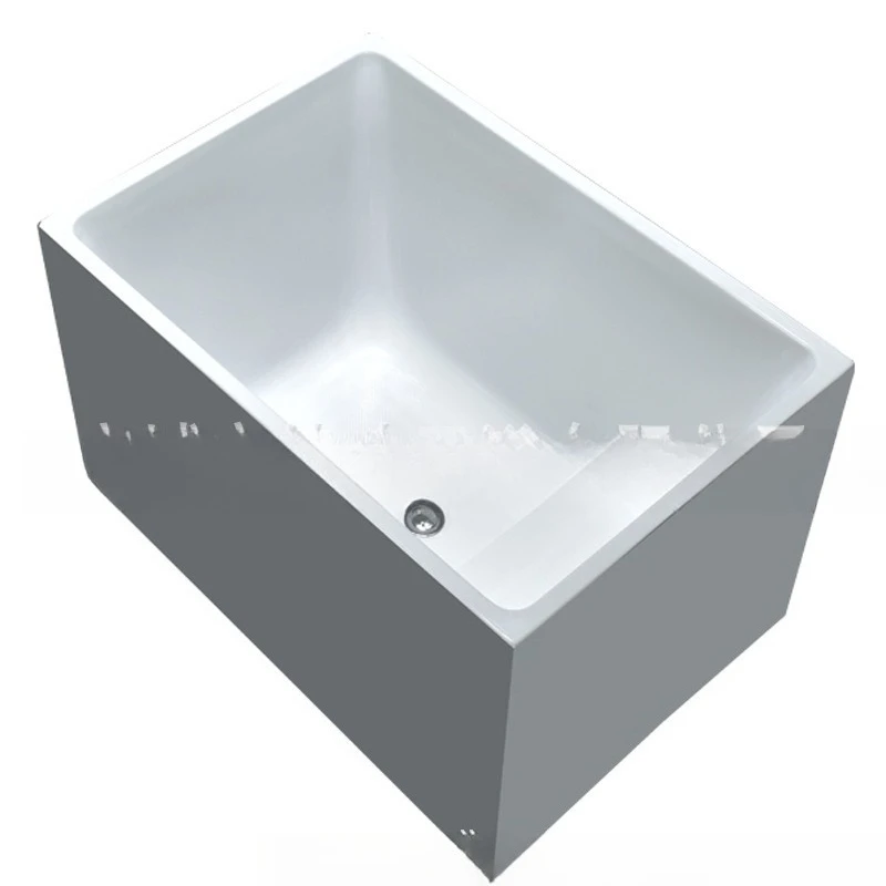 Acrylic freestanding small apartment deep soaking bathtub household adult mini mini bathtub hotel movable